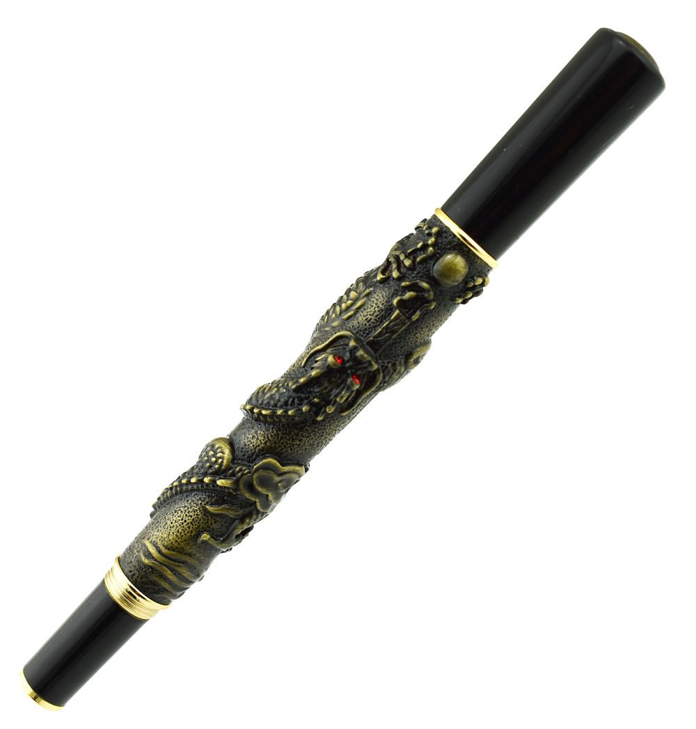 【Dragon 万年筆】 Amazon | Jinhao Chinese Dragon万年筆withインクRefillコンバータ、3d